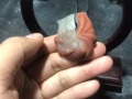 天然红黄兔毛水晶，九尾狐