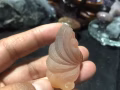 天然红黄兔毛水晶，九尾狐