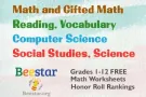 美国小学和中学的免费数学 weekly online，+科学，英文，词汇，计算机